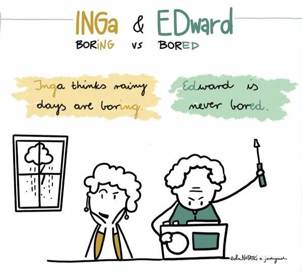 I am bored or I am boring π€ ΠΠΊΠΎΠ½ΡΠ°Π½ΠΈΠ΅ -ED ΠΈΠ»ΠΈ -INGβ¦